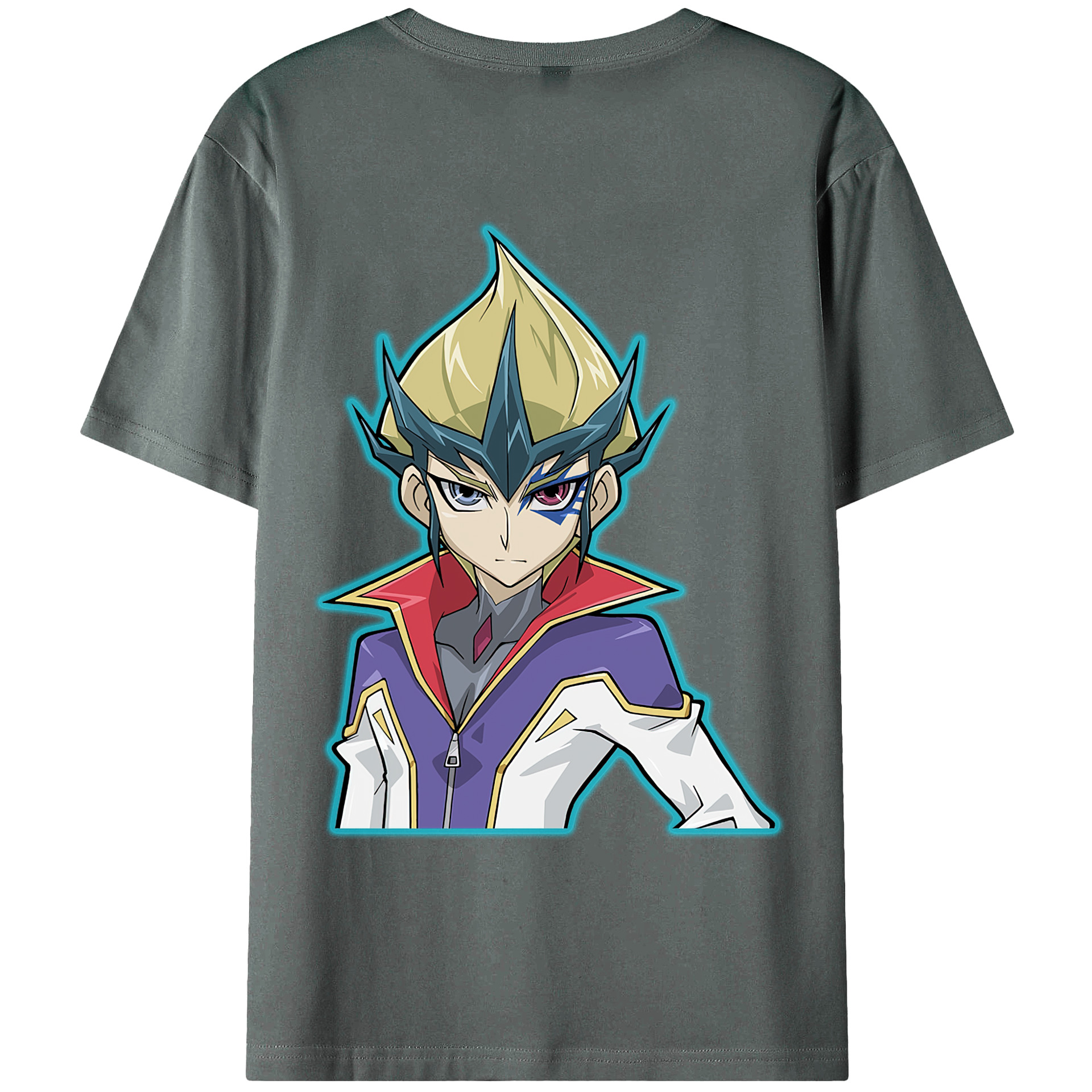 （画像用） 遊☆戯☆王 Yu-Gi-Oh! 綿100％ メンズ半袖Tシャツ（バックプリント） 通気性